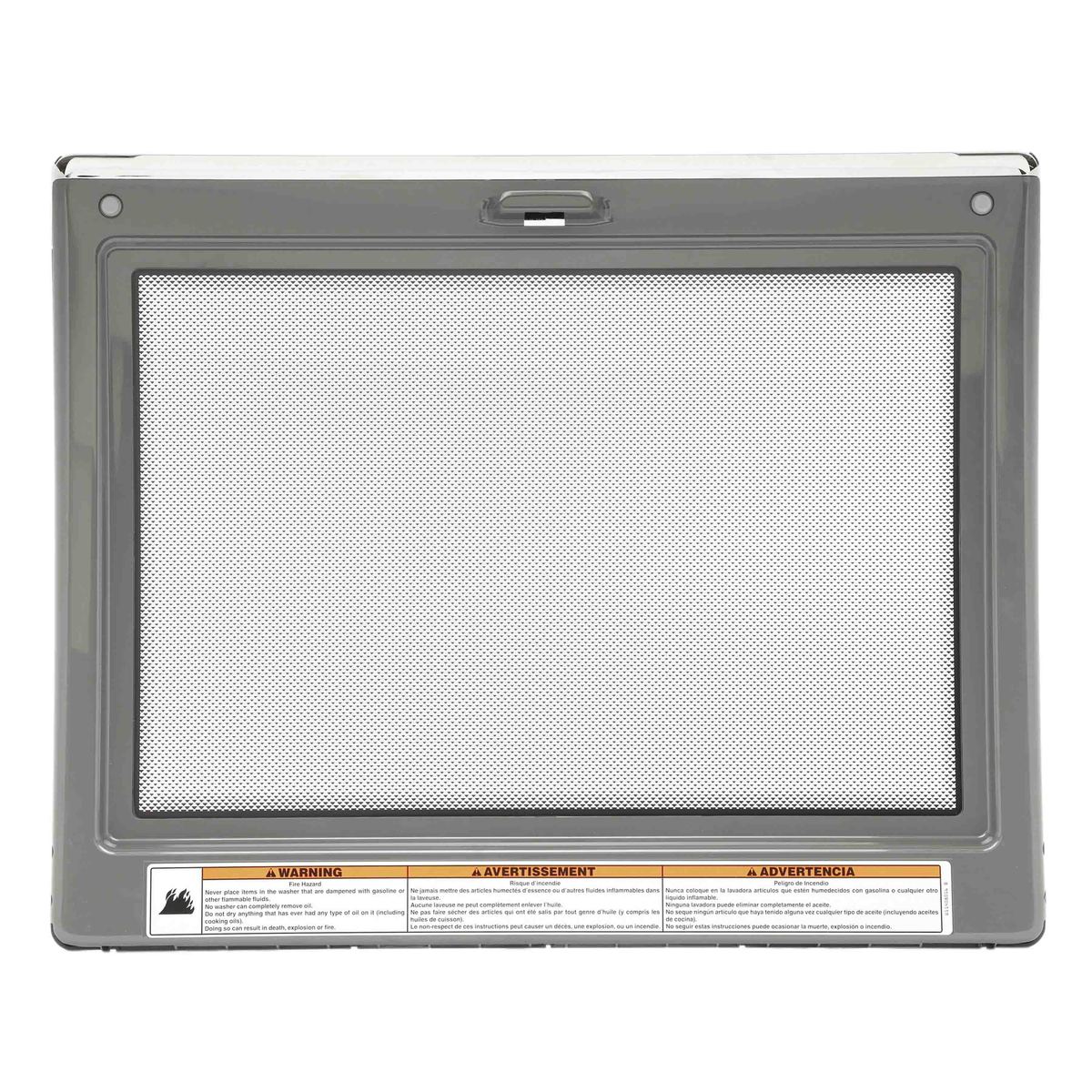 W11259006 - Genuine OEM Whirlpool Washer Glass Lid, Chrome Shadow